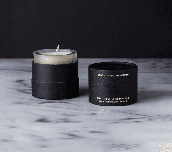 Set of Black Paper Candle Tubes