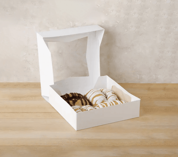 Side view of candy boxes with window