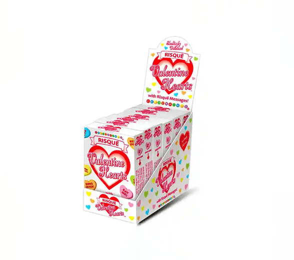 Side view of candy display box