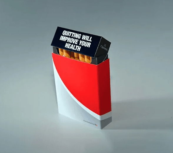Open Cardboard Cigarette Box