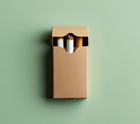 Cardboard Cigarette Box with cigarettes inside