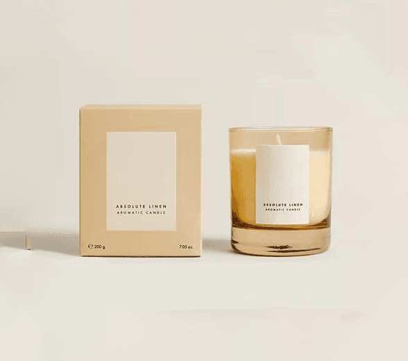 Candle Jar Box with a candle jar inside