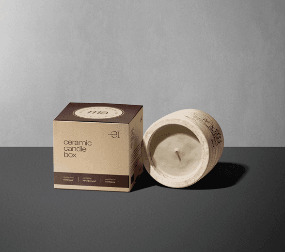 Candle Packaging with a candle inside