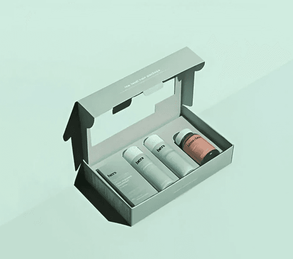 Inside view of luxury cosmetic packaging