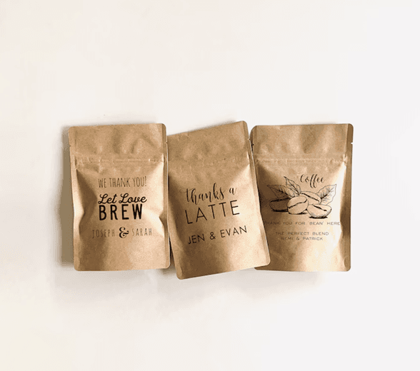 Set of Flat Bottom Coffee Bags