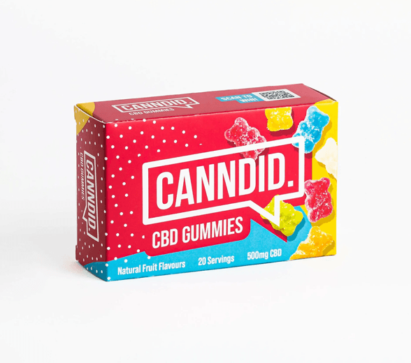 Side view of gummies box
