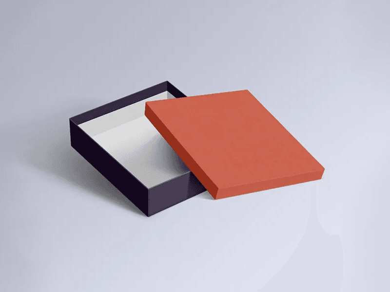 Side view of custom glitter box