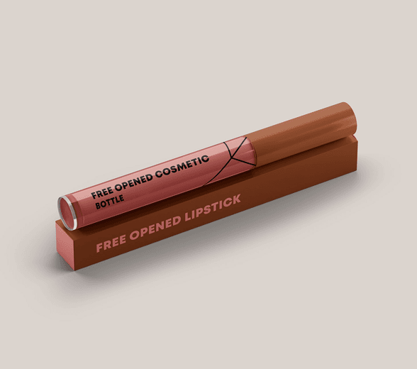 Inside view of lip gloss box