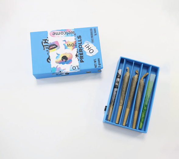 Pre Roll Packaging with pre-rolls inside