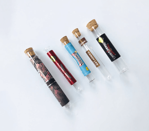 Pre Roll Packaging Labels with product