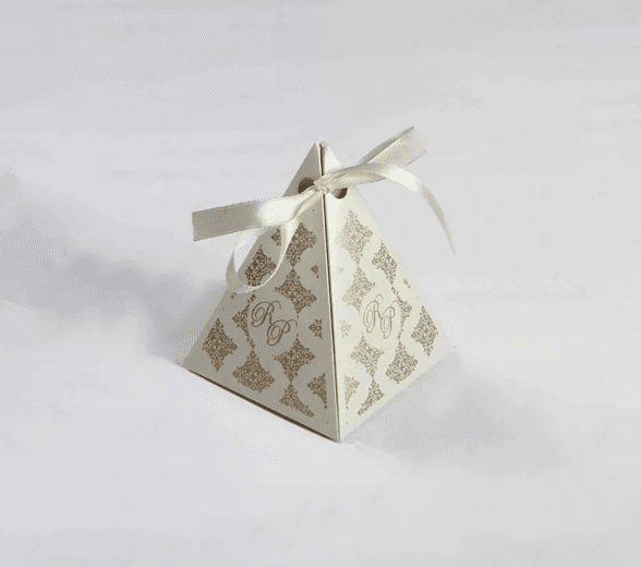 Pyramid Box with a candle inside