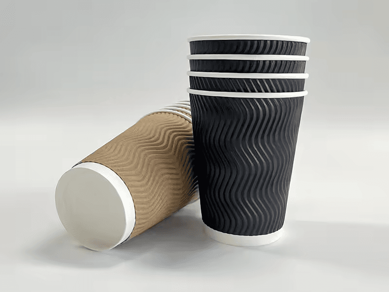 Ripple Wall Coffee Cups materials annotated