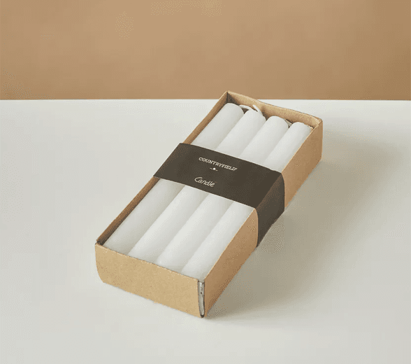 Taper Candle Box with candles inside