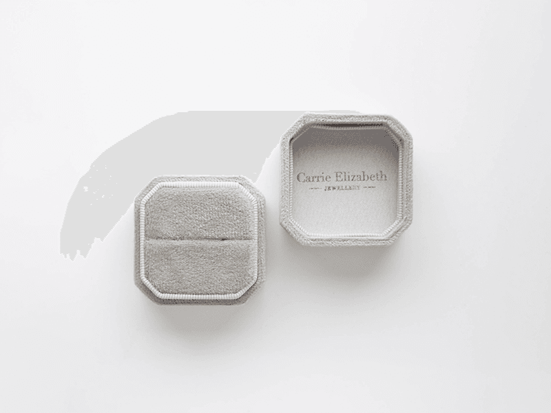 Velvet boxes materials annotated