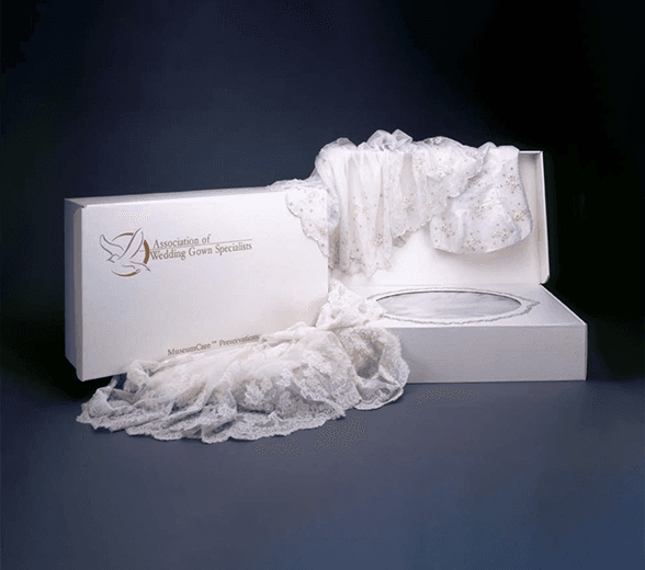Open Wedding Dress Storage Box